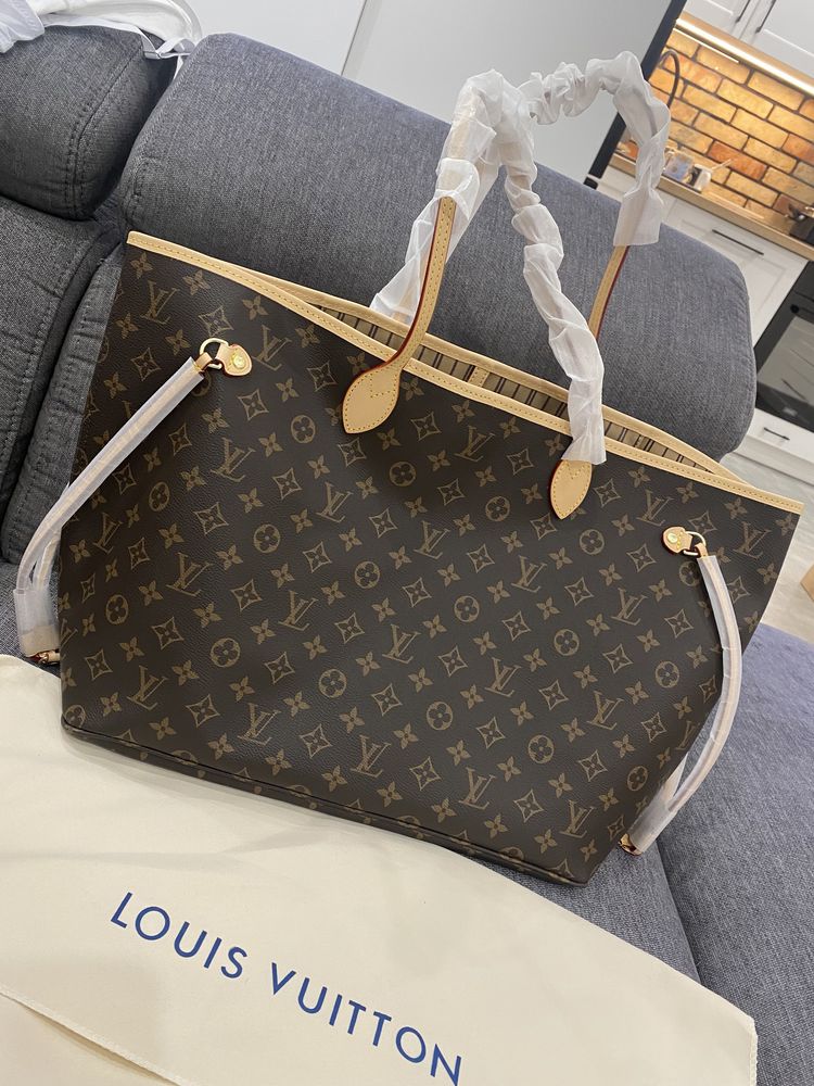 Torebka Louis Vuitton Neverfull GM MM Monogram brązowa