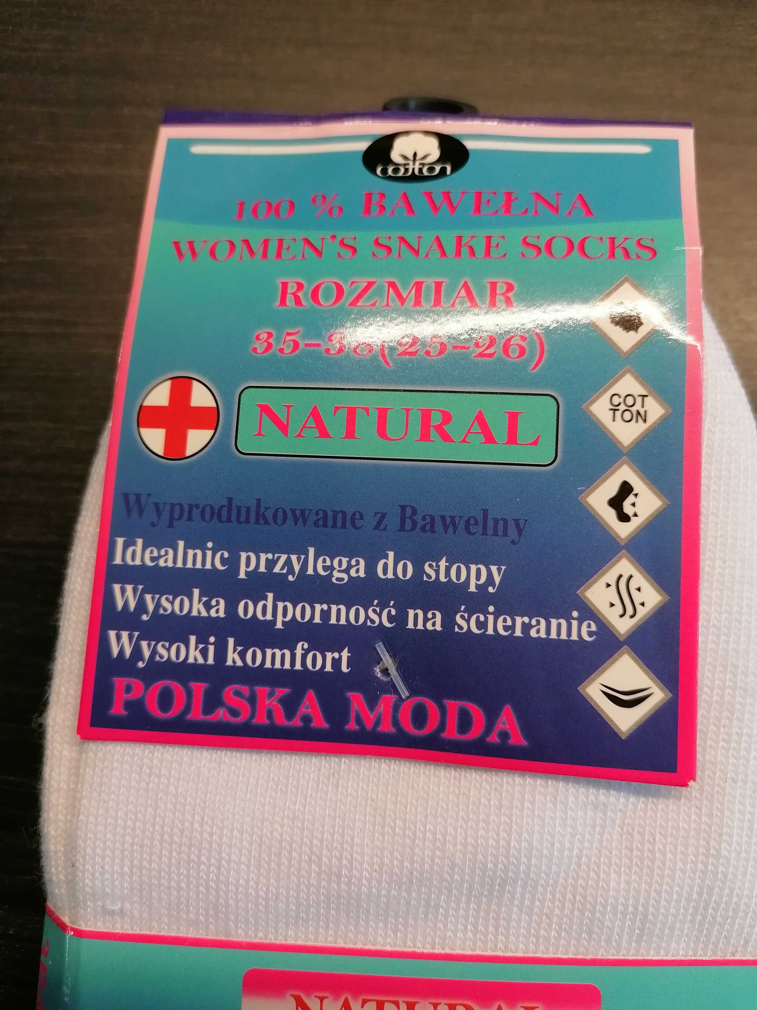 Białe Bawełniane stopki nowe z metkami produkt polski