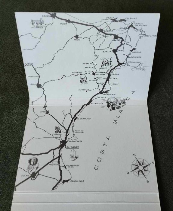 Conjunto de 12 Postais Miniatura de Benidorm