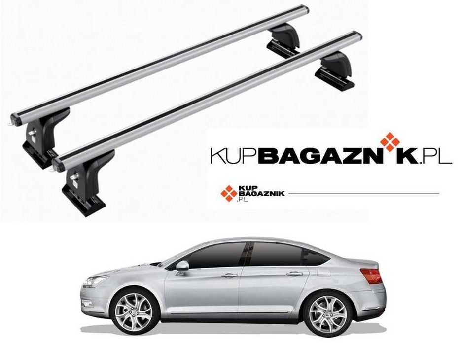 Bagażnik Dachowy Citroen C5 II Sedan 2008 do 2017 bazowy relingi belki