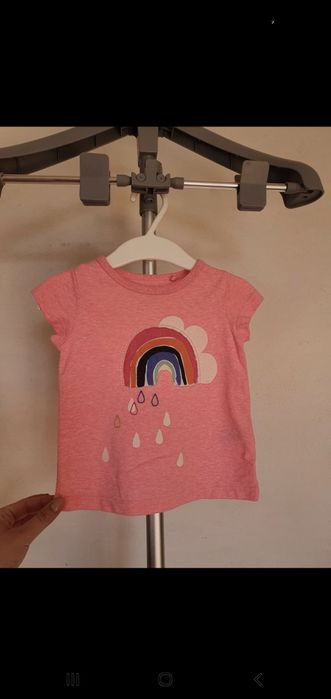 Koszulka, T-shirt, tęcza, deszcz, Next, r.62/68