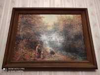 Piękny obraz reprodukcja w ciepłej tonacji. Wymiary 62x 92 cm