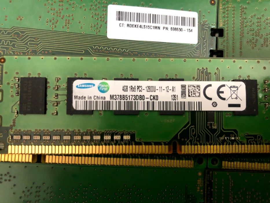 Оперативная память Samsung 4Gb DDR3 1R 1600 PC3 12800 ПК intel amd бу