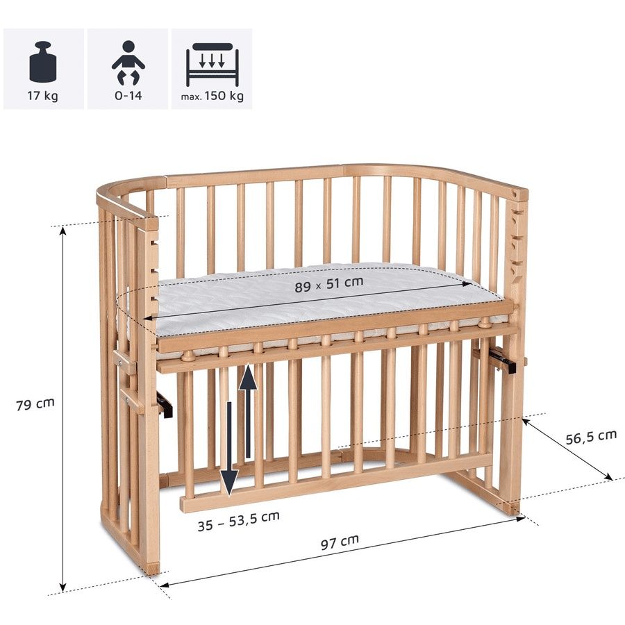 Babybay łóżko drewniane dostawne