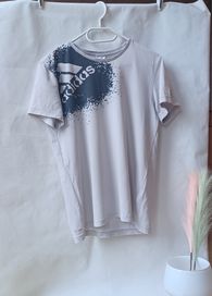 Adidas koszulka T-shirt bluzka top biała logo S 36