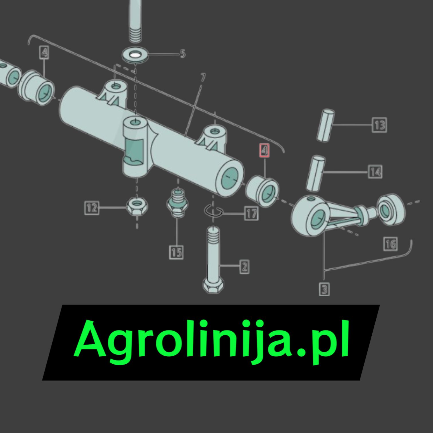 TULEJKA 35x40x25mm  ZGRABIARKA DEUTZ-FAHR KS 1.70 , KS 2.29 Nowa 1szt