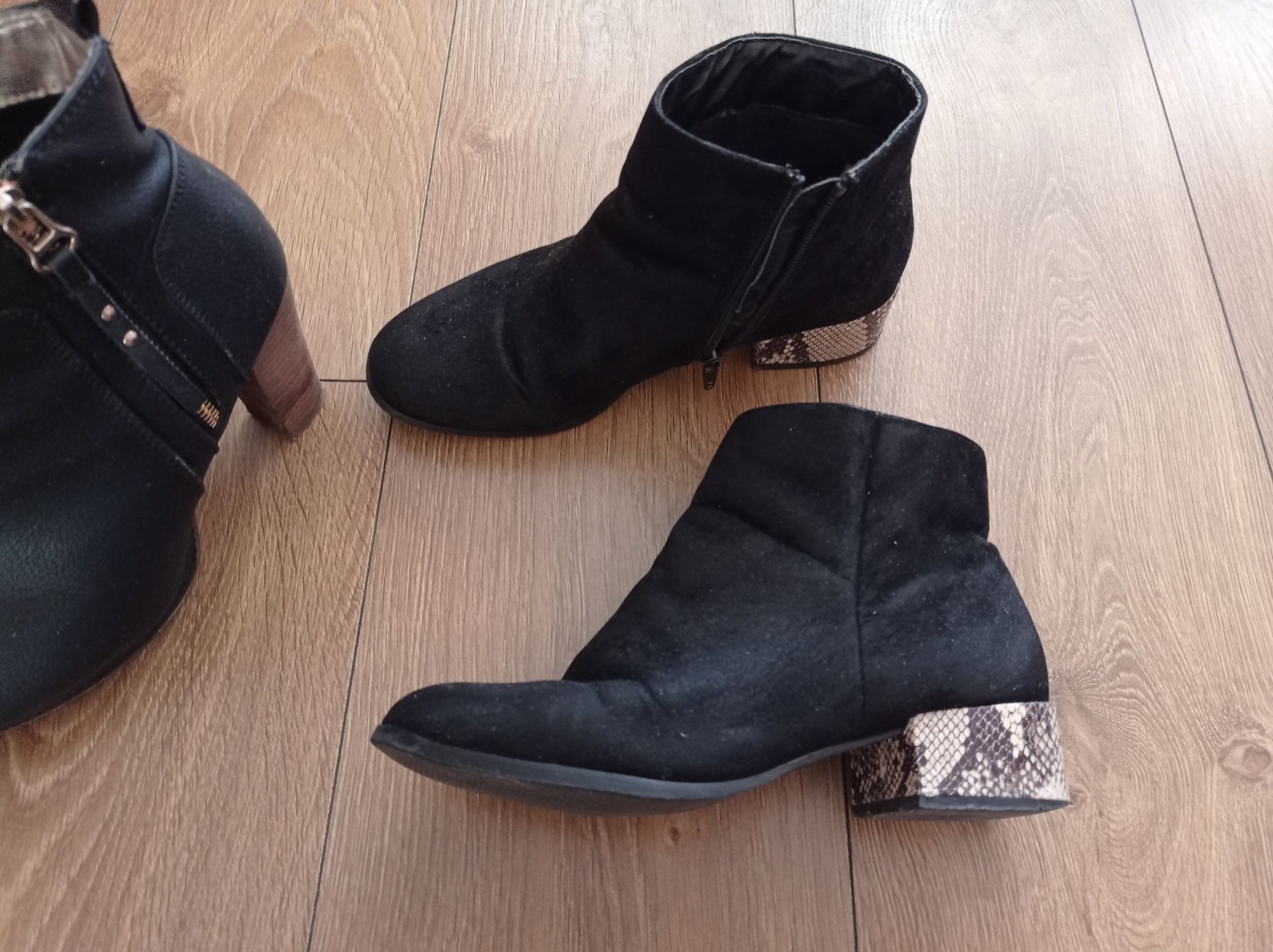 Buty 36/37 na obcasie botki