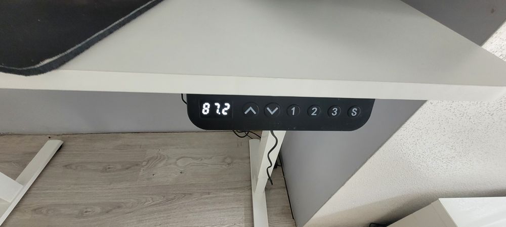 Biurko z automatyczną regulacją wysokości i nadstawką 120cmx60cm