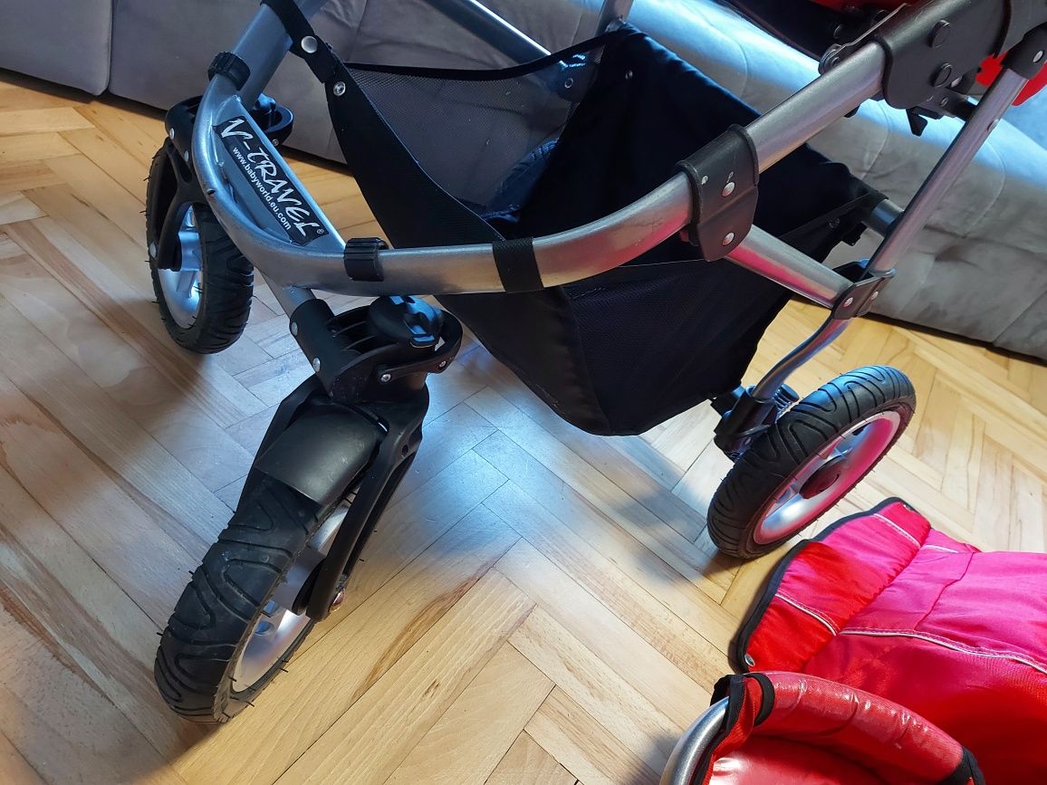 Wozek 2w1 spacerówka i gondola. Babyworld V-travel