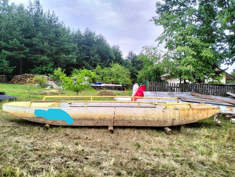 Łódź łódka stalowa metalowa masywna 7x1.5