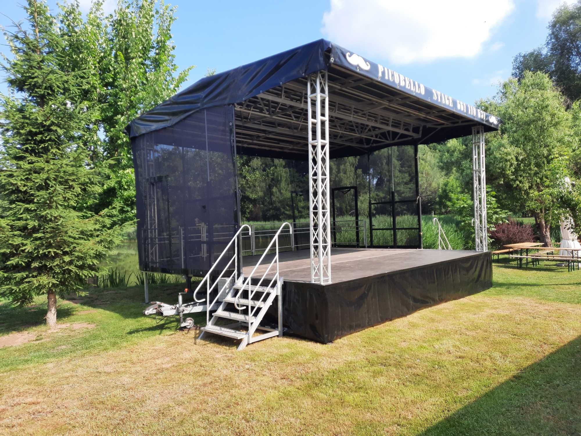 Scena mobilna Estrada Nagłośnienie Oświetlenie Barierki na twój Event