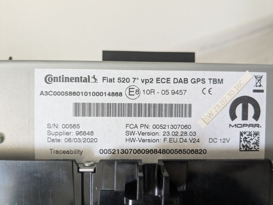 Магнитола jeep compass 2 mp uconnect 7 vp2 continental carplay