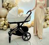 Cybex Priam 4.0 люлька Off White шасі Rosegold
