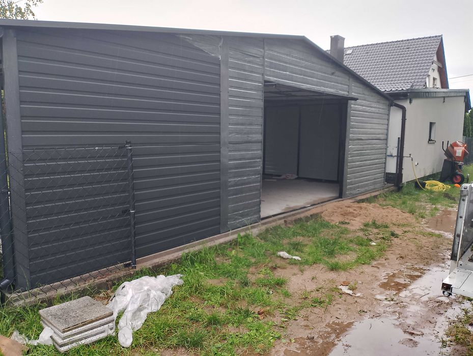 Wielostanowiskowy GARAŻ BLASZANY ZŁOTY DĄB Garaże Blaszane - Maj-Blach