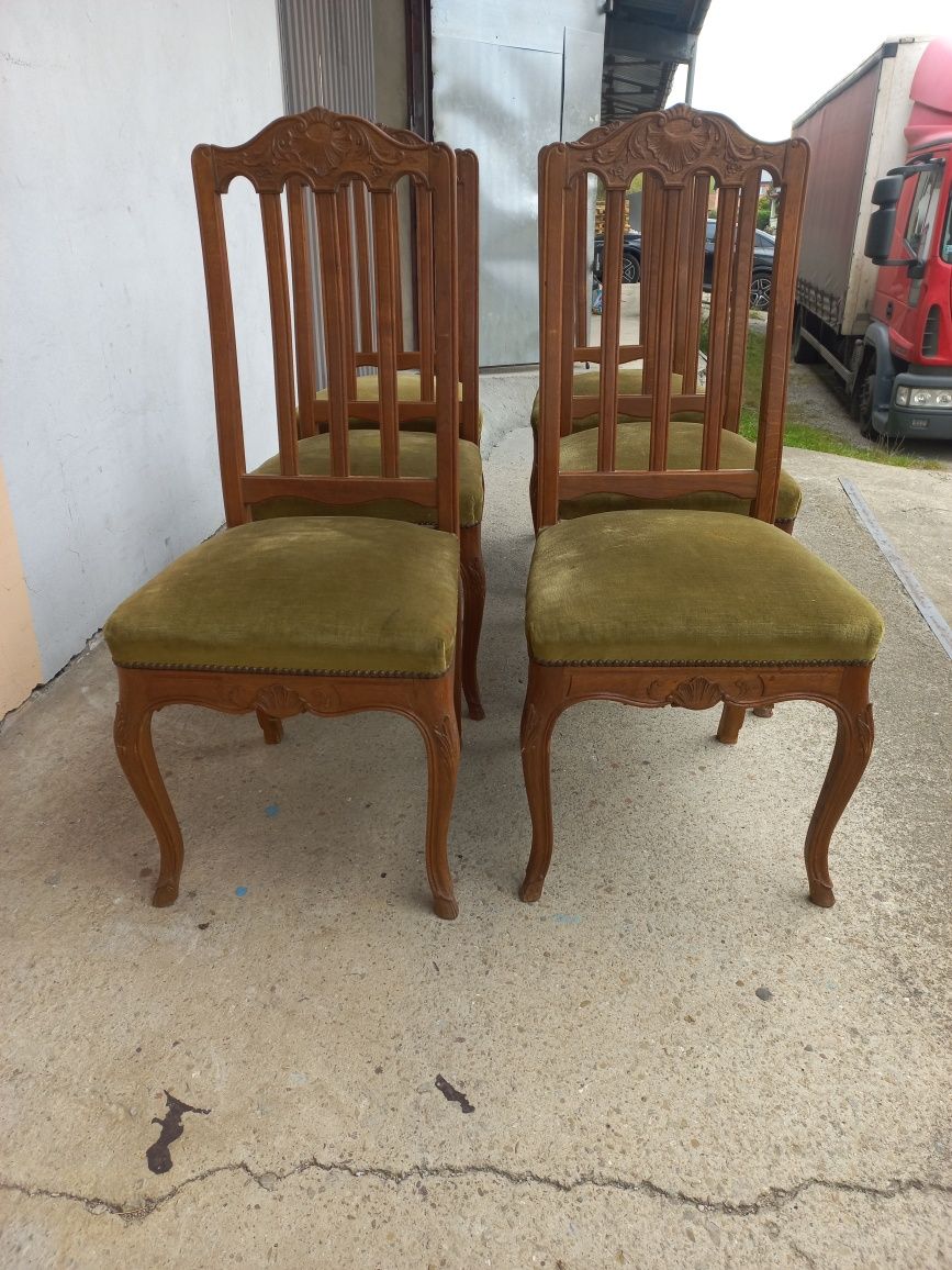 Stare dębowe krzesła ludwikowskie kpl 6 sztuk