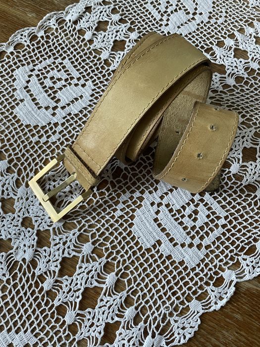 Ремень пояс Франция с металлической пряжкой натуральная кожа