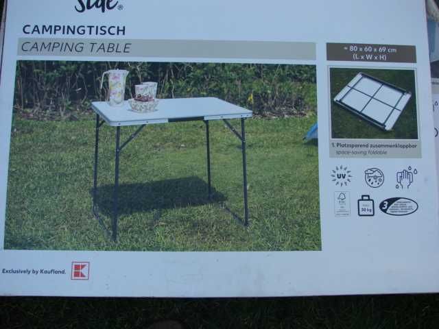 Uniwersalny Stolik Turystyczny 80 x 60 x 69 Cm Składany JAKOŚĆ !