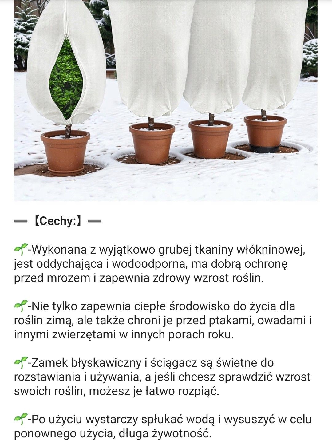 Osłona roślin  120x180 i 80x100