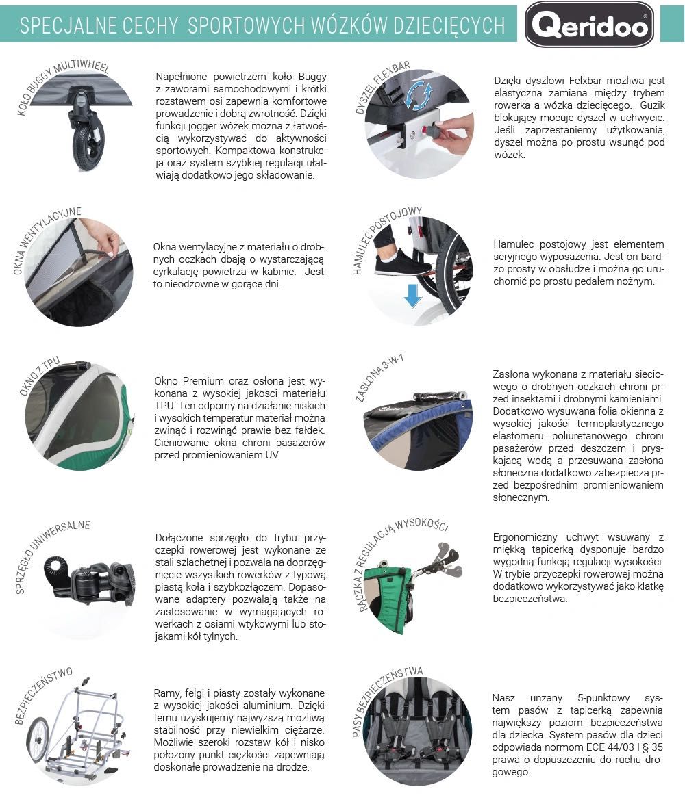 Przyczepka rowerowa Qeridoo Sportrex 2