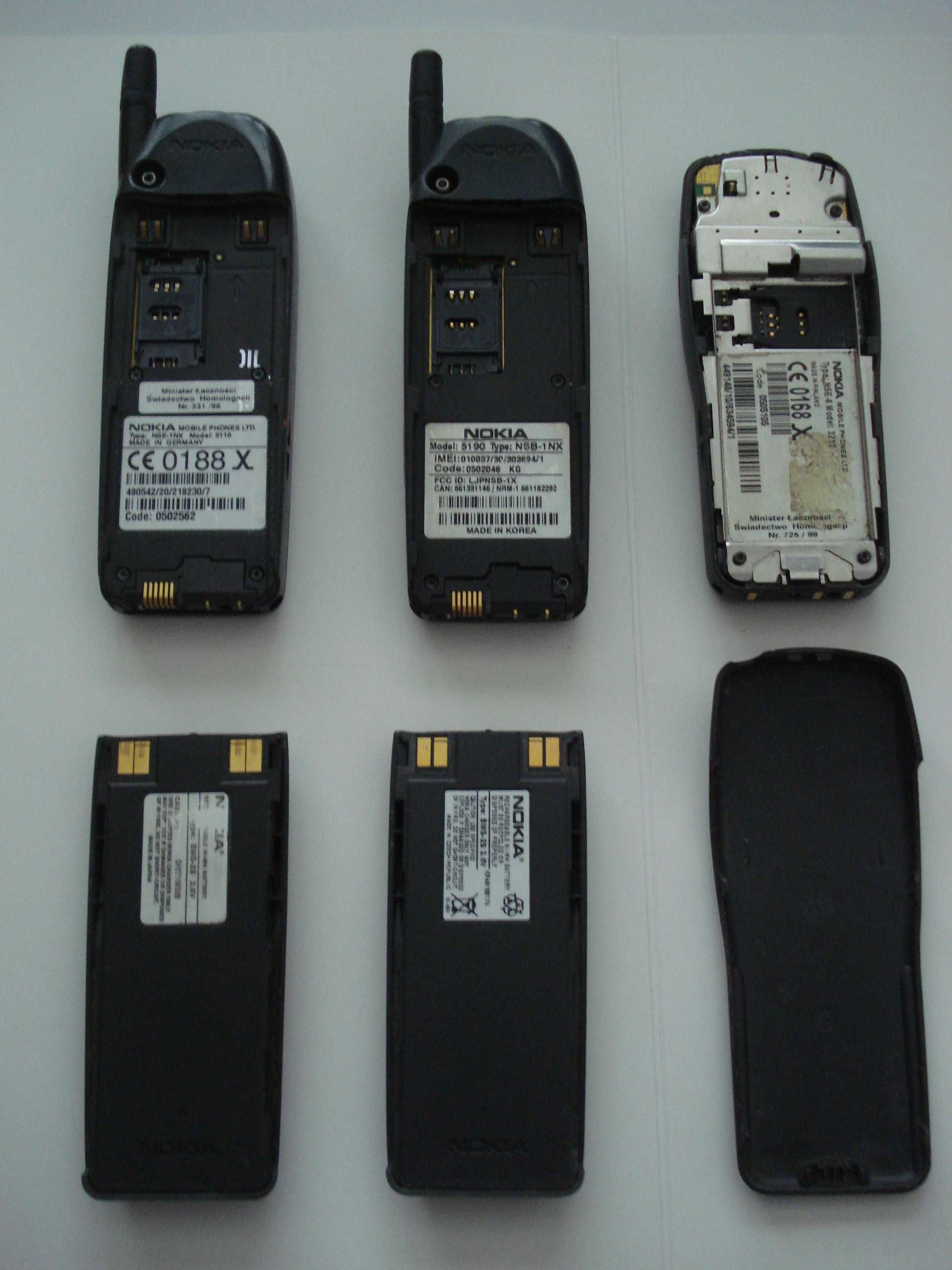NOKIA 5110, NOKIA 5190, NOKIA 3210 vintage GSM