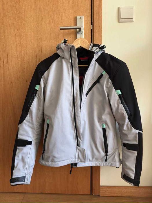 Jaqueta de Moto Feminina ARMURE Tamanho M – Ivory/Mint