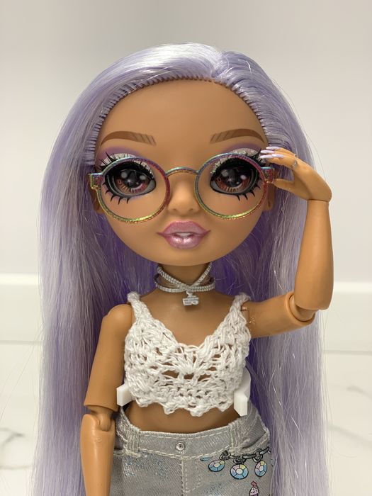 Okulary oprawki okragle teczowe kameleon dla lalki rainbow high