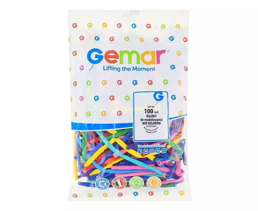 Balony do modelowania różnokolorowe 100szt. Godan. Nowy Produkt