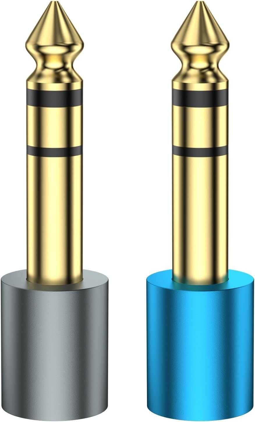 2 x adapter wtyczki 6,35 mm męski na 3,5 mm żeński stereo audio jack