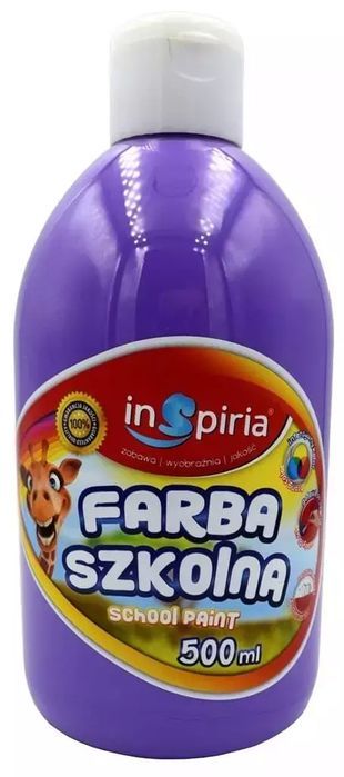 Farba szkolna lawendowa 500ml. InSpiria. Nowy Produkt