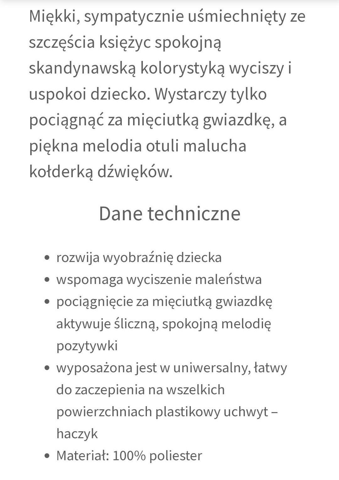 Księżyc - grająca zawieszka