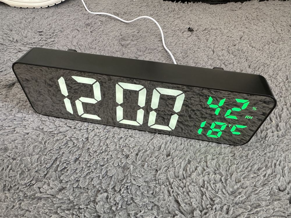 Zegar / budzik / termometr / higrometr  LED duży czytelny