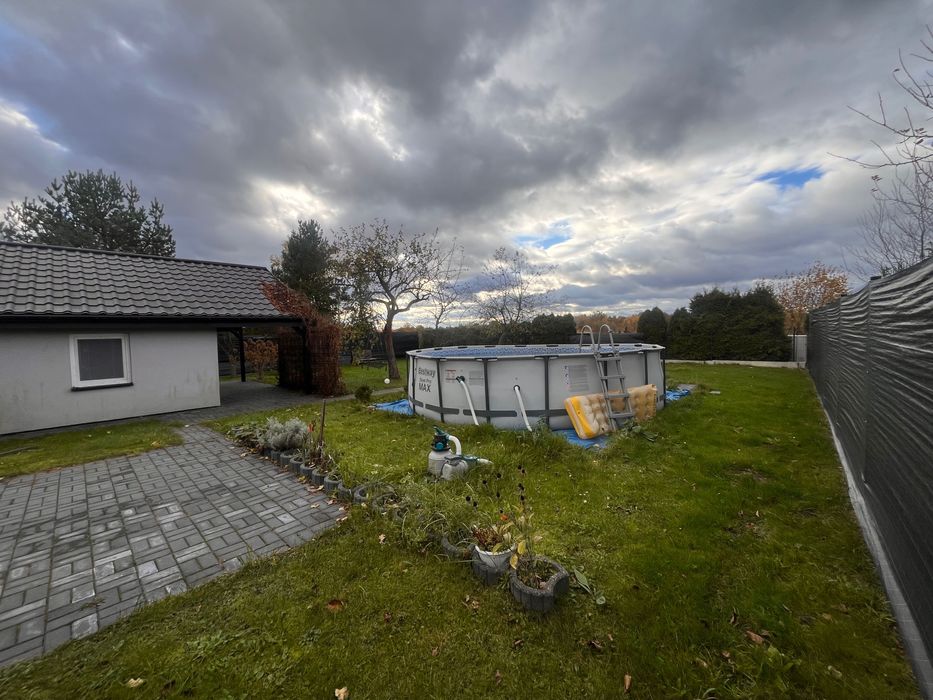 Działka ROD 500metrów Domek murowany Ocieplony Łazienka TV Basen FULL