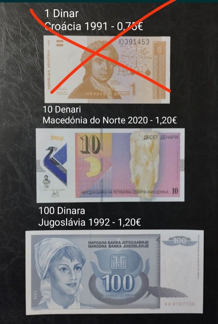 Notas estrangeiras, Europa