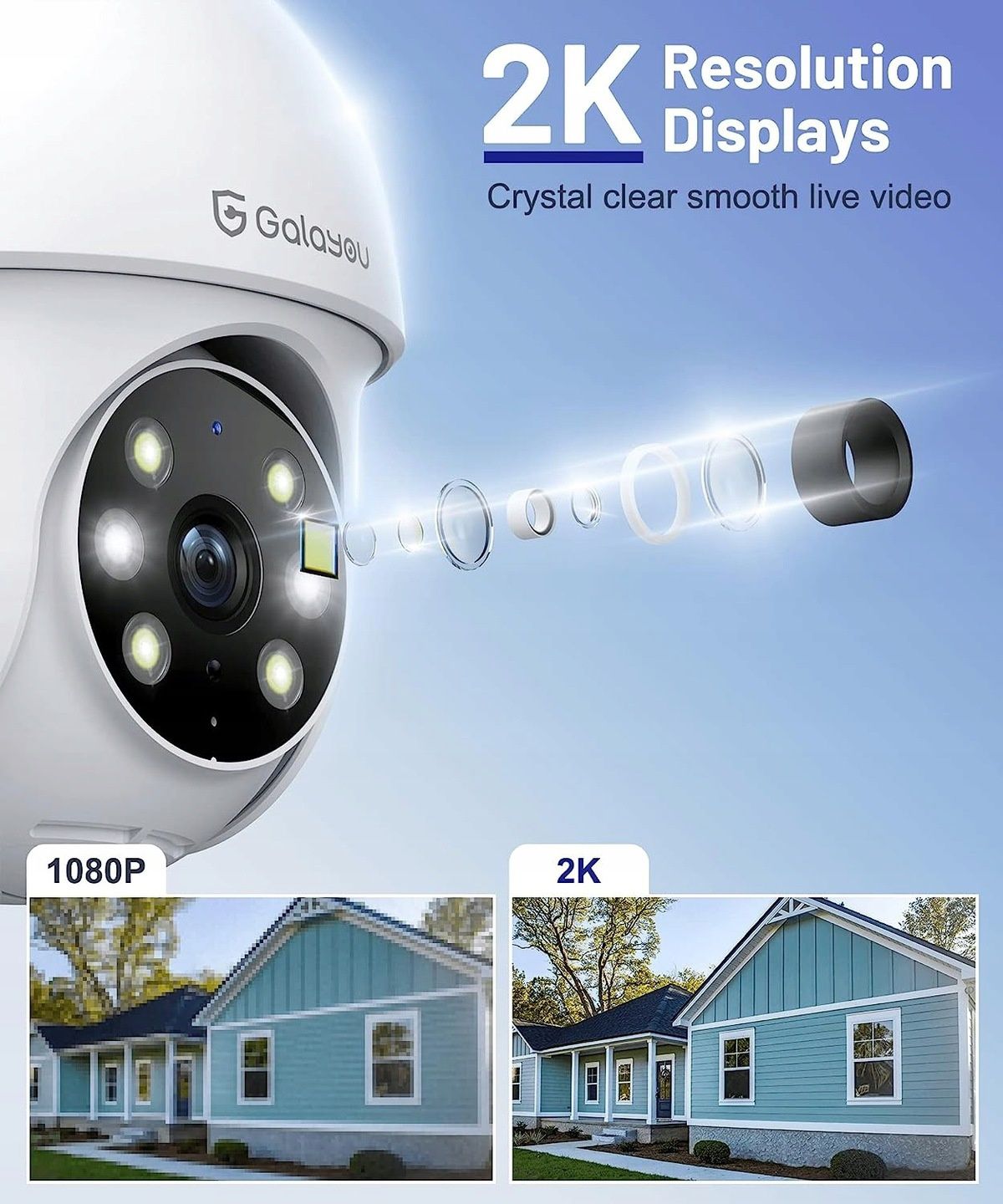 Kamera IP WiFi 360 2K noktowizor GALAYOU Y4