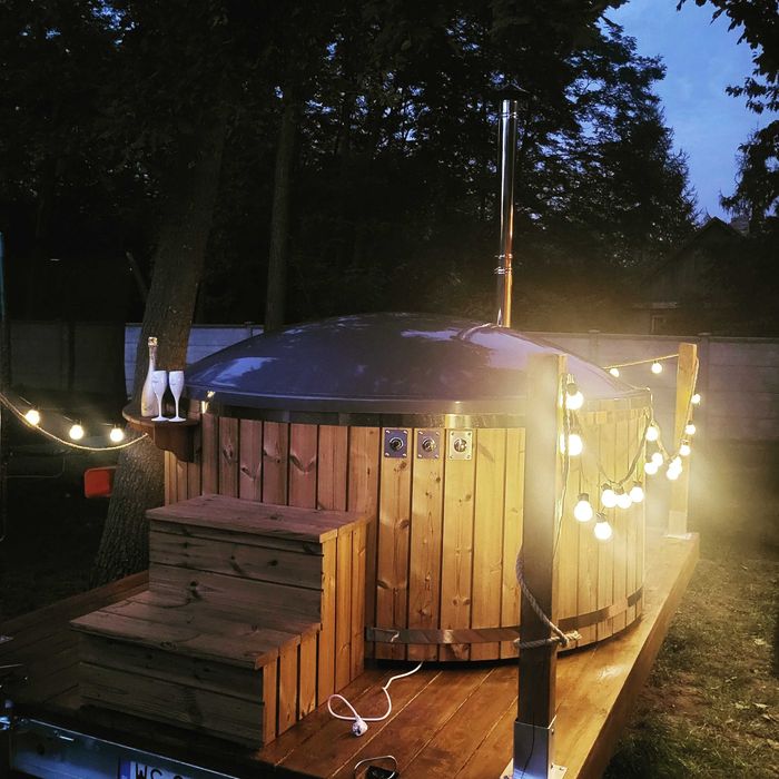 Jacuzzi mobilne Bania Balia oraz Sauna ogrodowa Siedlce Wynajem z dow