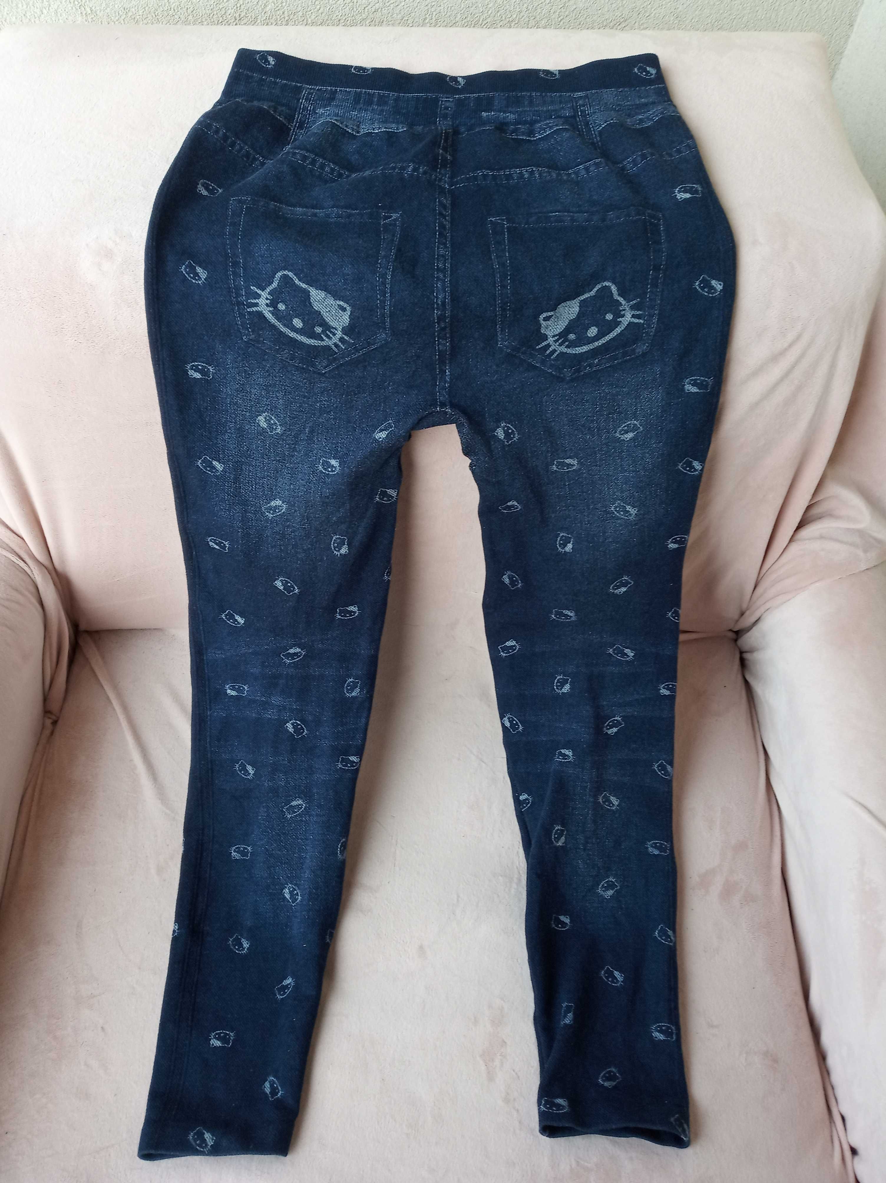 Legginsy jeans Hello Kitty 44 NOWE