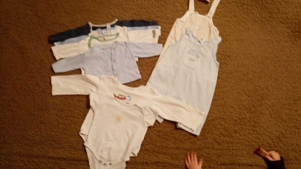 Ubranka body spodnie śpiochy r około 62