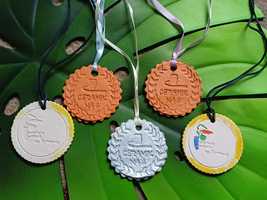Medale odznaki ceramiczne 5 szt