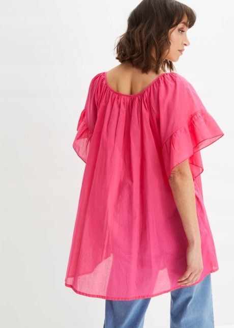 B.P.C tunika różowa obszerna z koronką r.44