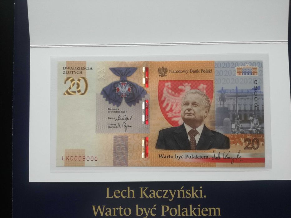 20 zł Lech Kaczyński. Warto być Polakiem numer 9000