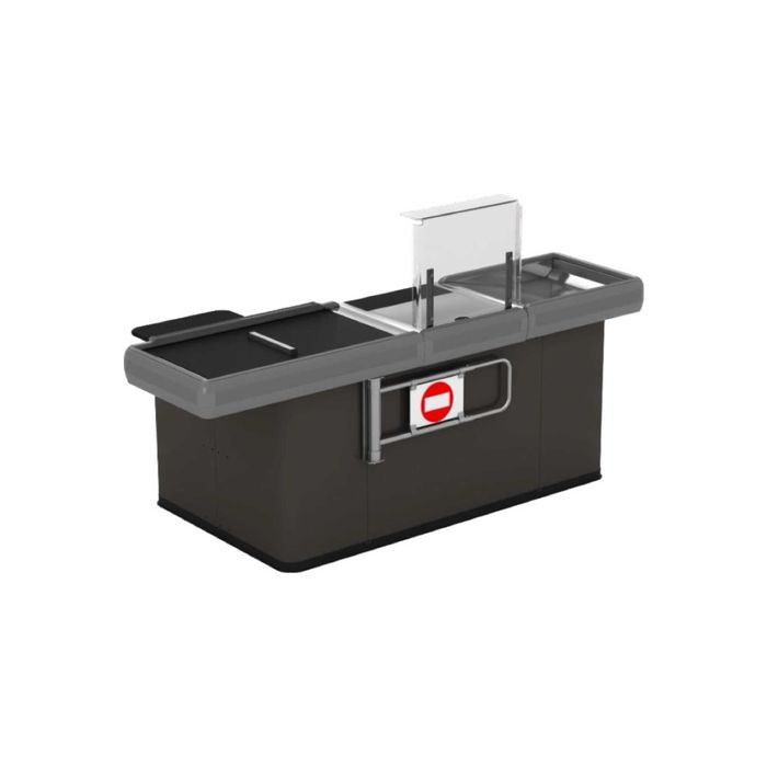 Касовий бокс. Касова зона. Прикасові стелажі для імпульсних продажів.