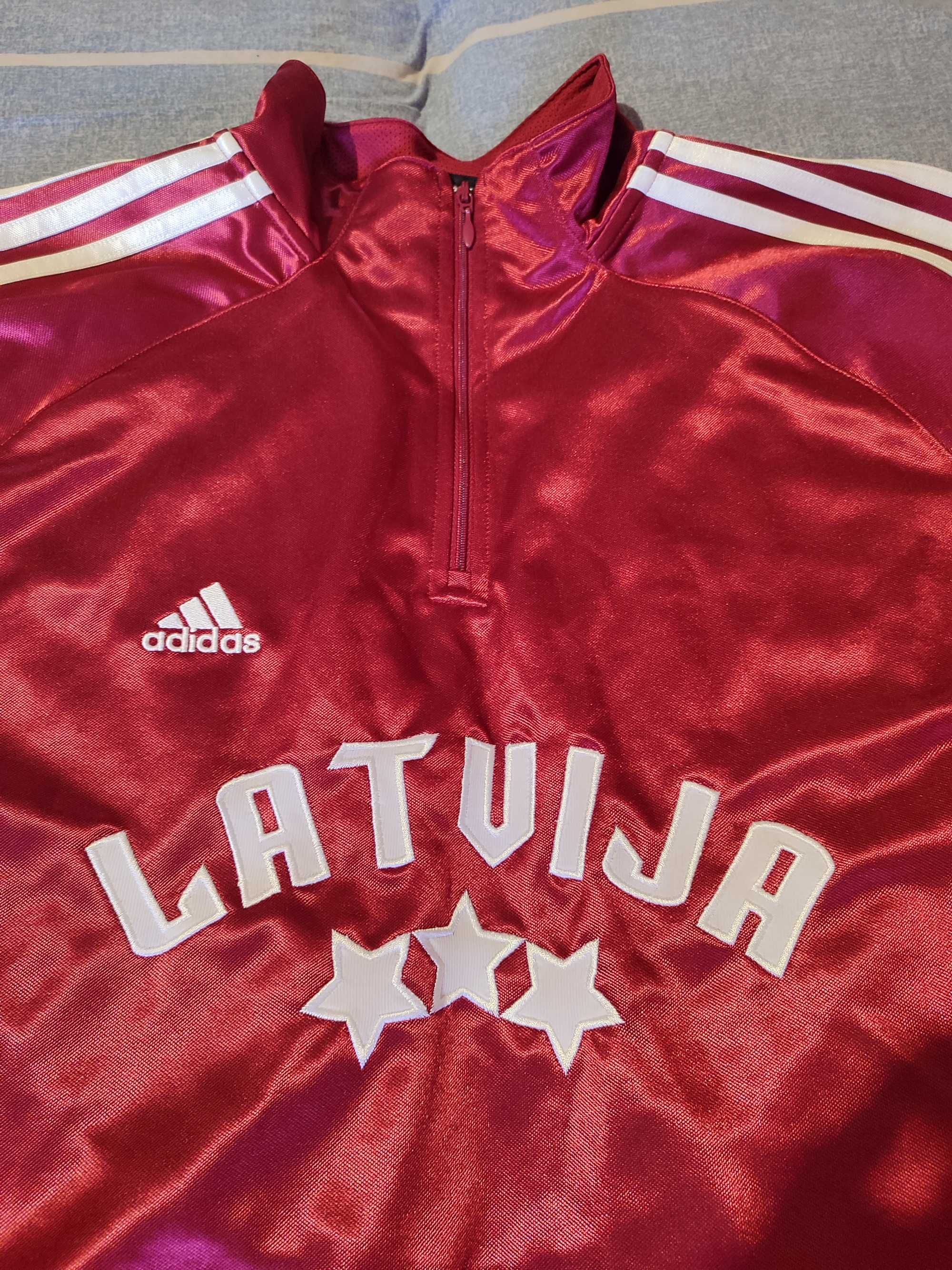 Баскетбольна тренувальна футболка Латвія Adidas Latvija 2009 розмір XL