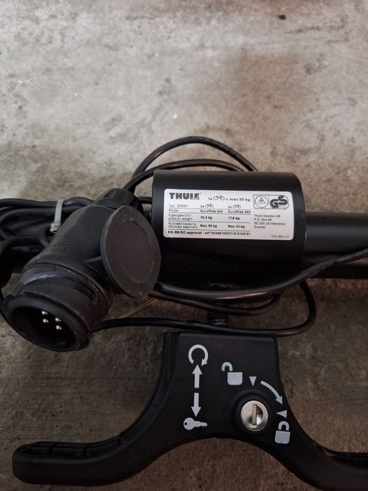 Bagażnik rowerowy na hak Thule Euro Ride 940 na dwa rowery.