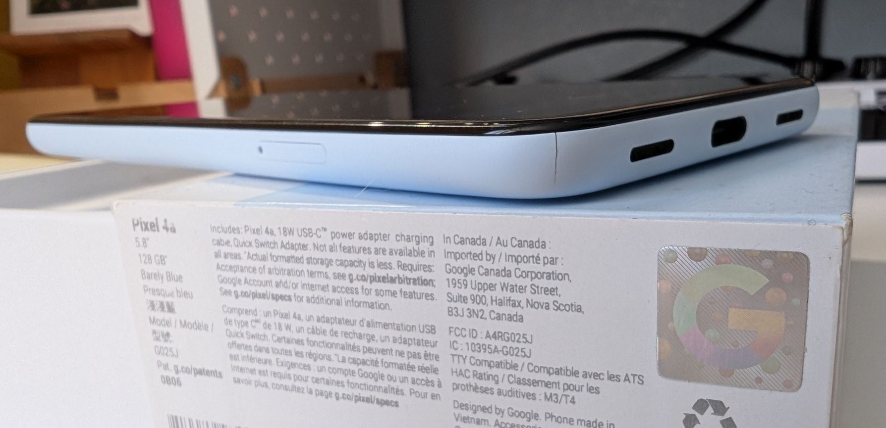 Google Pixel 4a Barely Blue 6/128Гб Neverlock + чохол