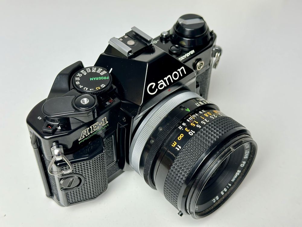 Canon AE-1 Program + FD 35mm f/3.5 S.C. | Kolekcjonerski zestaw