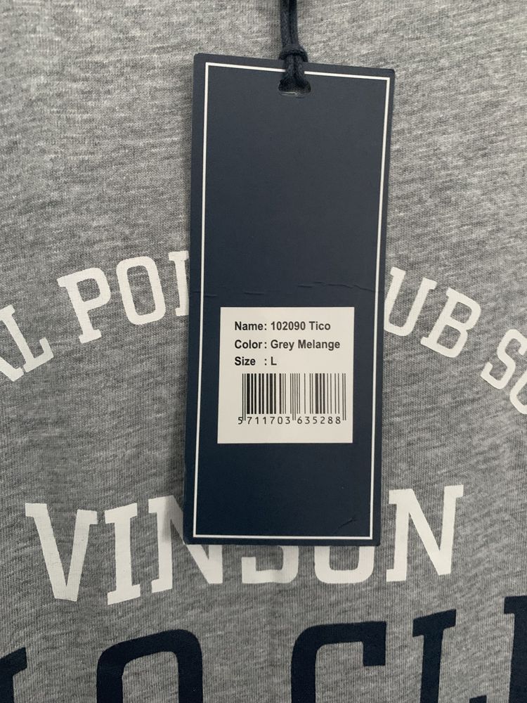 Koszulka t shirt szara Vinson Polo Club męska L NOWA