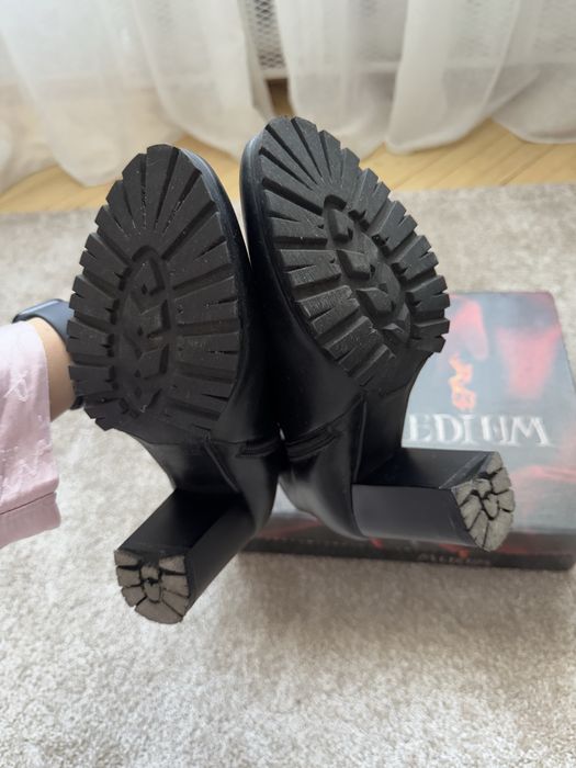 Шкіряні черевики, утеплення натуральна овчина, розмір 39