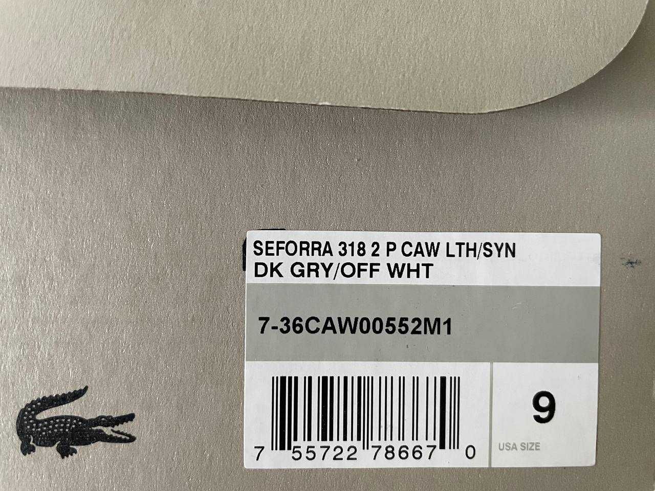 кроссовки Lacoste Seforra 318 2 P CAW, оригинал 40,5р  7-36CAW00552M1