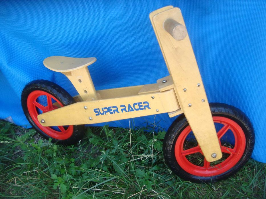 rowerek biegowy drewniany Super Racer Super- stabilny