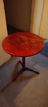 Stół stolik okrągły vintage drewno